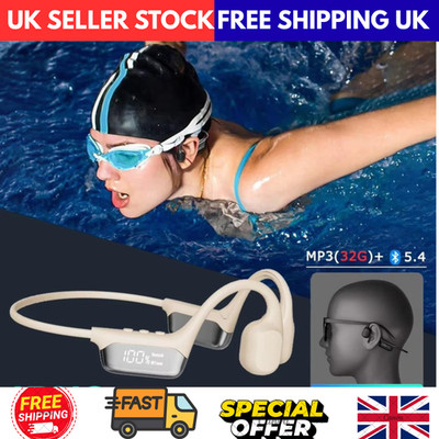Knochenleitungs-Kopfhörer Wireless Headset Bluetooth IPX8 wasserdicht Headphones
