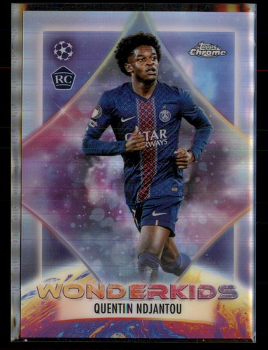 Quentin Ndjantou RC - 2025-26 Topps Chrome #WK-20 Wonderkids PSG soc3