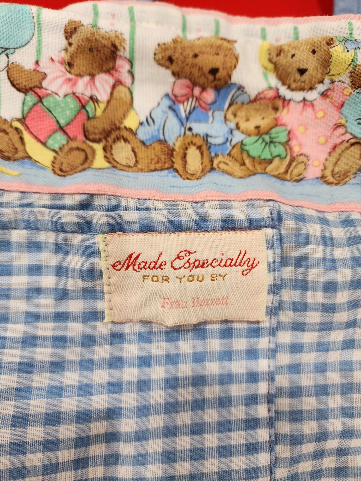 Double Sided Quilted Canves Bear Pattern Tote Sho… - image 8