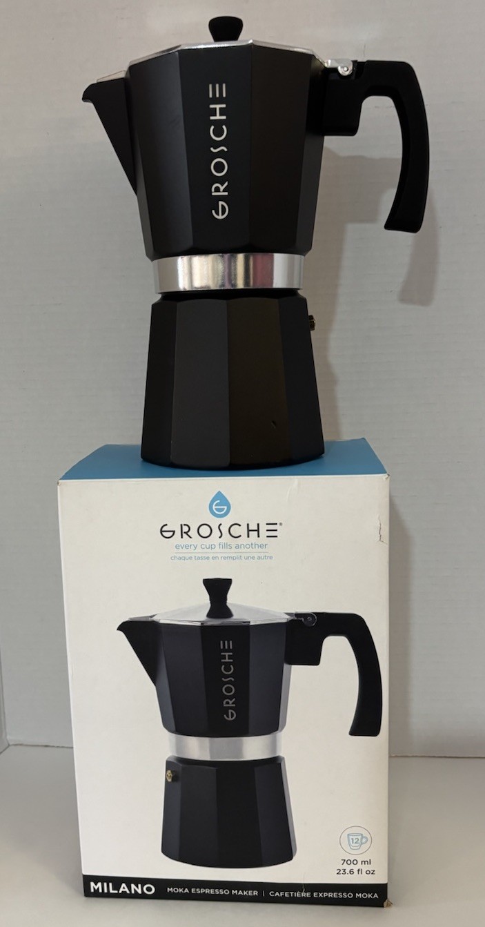 Moka Pot 12 Cup 23.6 Fl. Oz. Black/ New