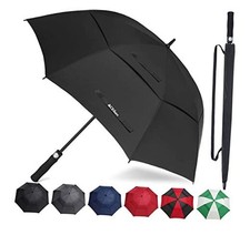 Golf Umbrella Large 58/62/68 Inch Automatic Open Golf Umbrella 62 inch Black