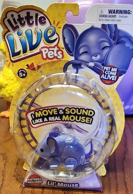 Little Live Pets Moves & Sound Like Real Mouse!  Lil Mouse Purple  NEW