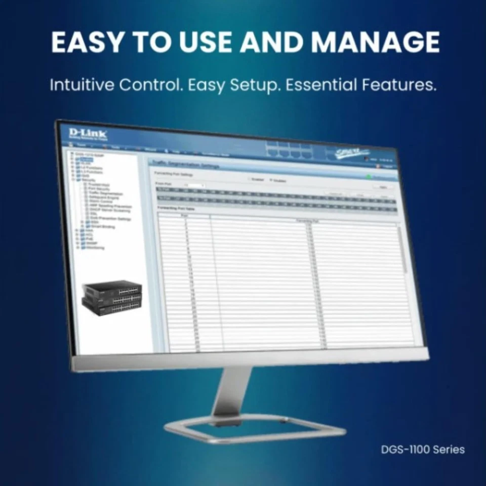24 Port Gigabit Smart Managed Switch Energy Efficient Web Management NDAA Com... - Image 3 of 4