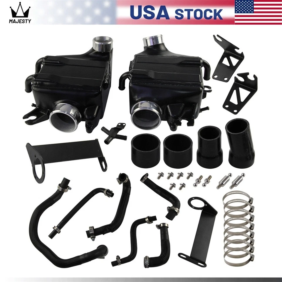 Intercoolers aire-agua de rendimiento para Infiniti Q50/Q60 V6 3.0T 2016+ negros Foto 2 de 4