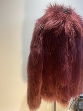 Topshop Burgundy Faux Fur Size 12 -Stunning! Very Good Condition!