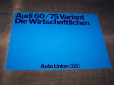 TOPRARITÄT Herrlicher Prospekt Audi 60 75 Va...