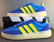 Nuevo Hombre 10.5 Adidas Barreda Decode JI2319 Brillante Azul Real Amarillo Gamuza Goma Nuevo con Etiquetas