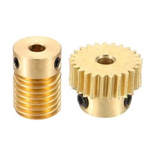 Worm Gear Set 0.5 Module 1:25 Reduction Rate(Gear-3mm Bore, Rod 4mm Bore)