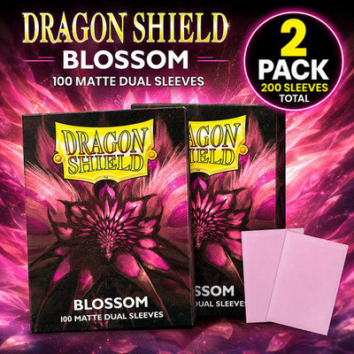 Dragon Shield Blossom Dual Matte Std Sized Card Sleeves - 2 packs of 100 (200)