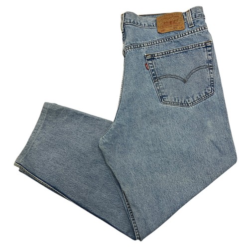 Vintage Levi's 550 Jeans Relaxed Fit Blue Mens 42W 28L 100% Denim Zip Fly