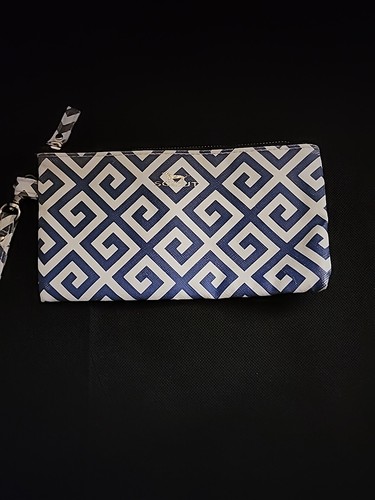 Scout Mujer Muñequera Azul Marino Blanco Cremallera Cartera Monedero Patrón Geométrico - Imagen 2 de 10