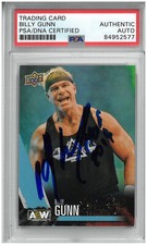 BILLY GUNN SIGNED AUTOGRAPH SLABBED 2021 AEW UPPER DECK CARD PSA DNA HOF 2019