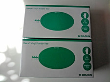 200 Einweghandschuhe weiß / transparent, Größe M, Braun Vasco