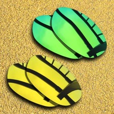 2 Pairs Polarized Lenses Replacement for-Costa Del Mar Brine-Green Mirror Golden