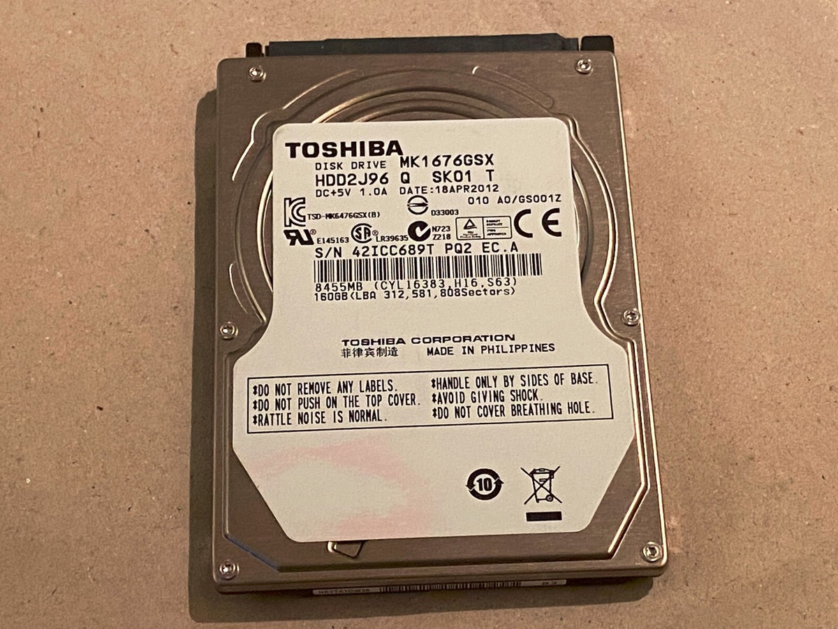 XEROX Hard Disk TOSHIBA MK1676GSX HDD2J96 Q SK01 TSD-MK6476GSX(B
