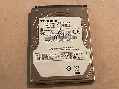 XEROX Hard Disk TOSHIBA MK1676GSX HDD2J96 Q SK01 TSD-MK6476GSX(B)