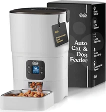 Smart Automatic Cat Feeder - 6-L Reliable Automatic Cat Food Dispenser with Disp