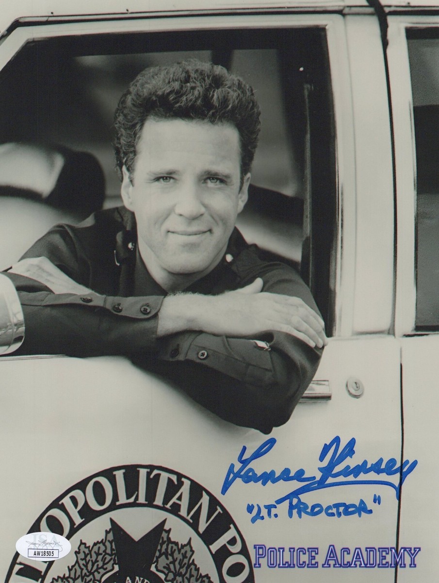 LANCE KINSEY Hand Signed POLICE ACADEMY 8x10 Photo AUTHENTIC