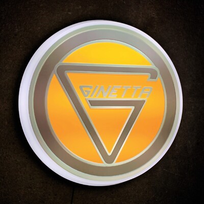 GINETTA BADGE LED WANDLEUCHTE SCHILD LOGO GARAGE AUTOMOBILIA AUTO AKULA G40 JUNIOR