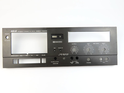 *Akai GXC-725D* Front Panel Faceplate in Black Tape Deck Parts /FP237