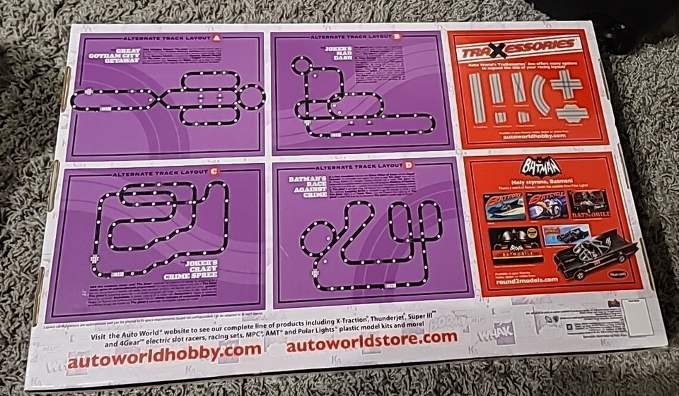 Rare Auto World Batman Joker's Challenge Slot Car Race Set Batmobile