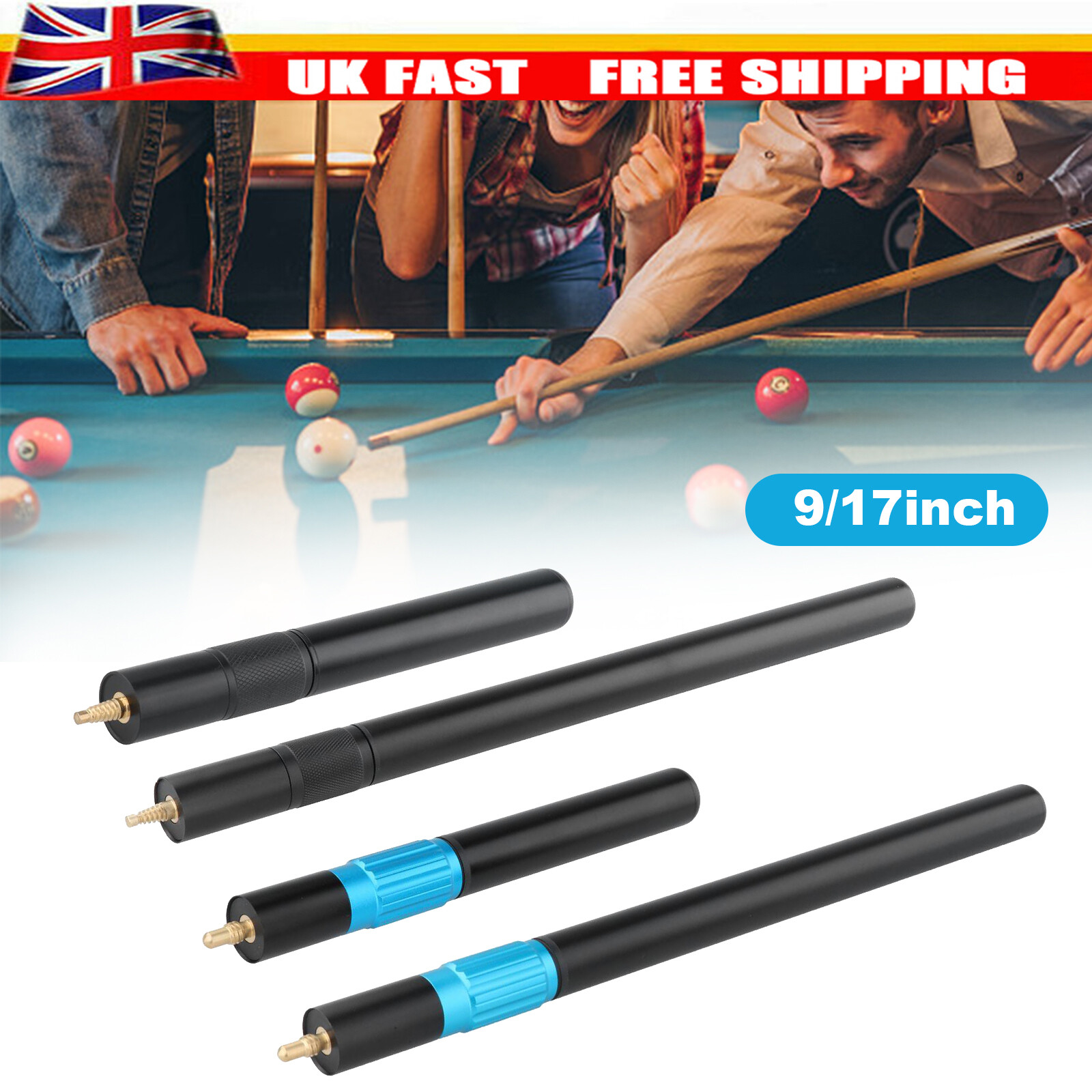 Ultralight Pool Cue Extender Billiards Snooker Cue Extension Alloy