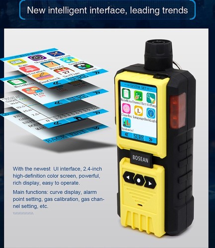 Handheld 4 in 1 Gas Detector Built-in Pump Alarm Gas Monitor for EX H2S CO O2 - Picture 6 of 11