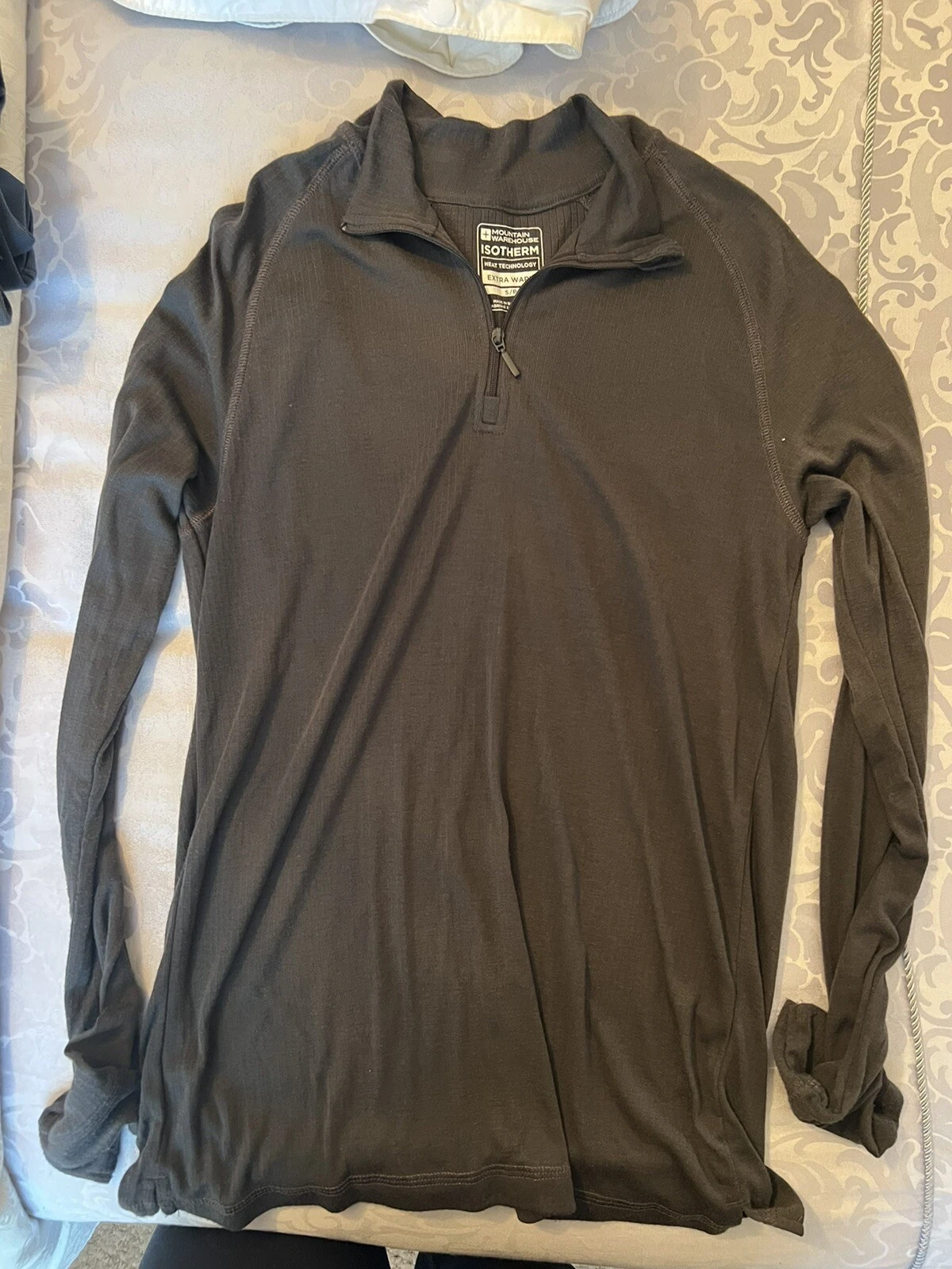 Mountain Warehouse Isotherm Men's Long Sleeve Thermal Base Layer Top - Grey - S