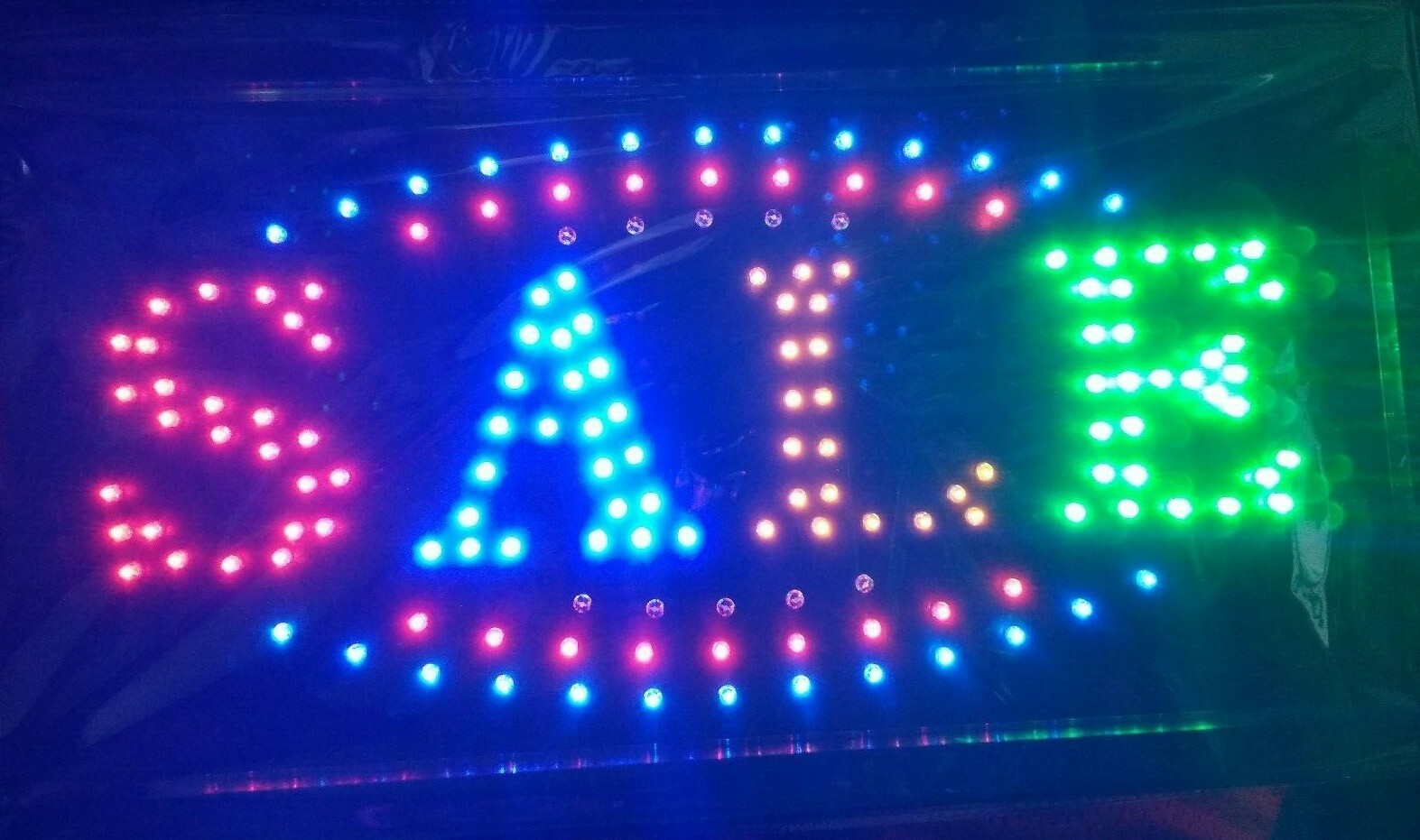 Sale store neon sign 19X10″ indoor ultra bright flashing led beauty display