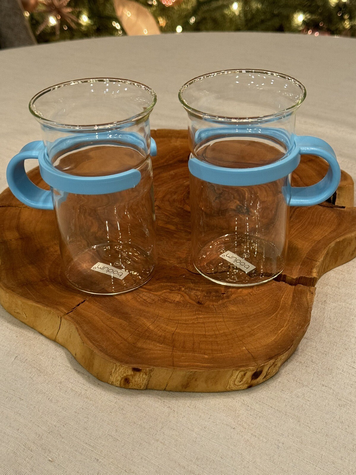 Tasse Vintage Star Trek En Verre Avec Poignée Plastique Bleue, Marque Bodum Picard