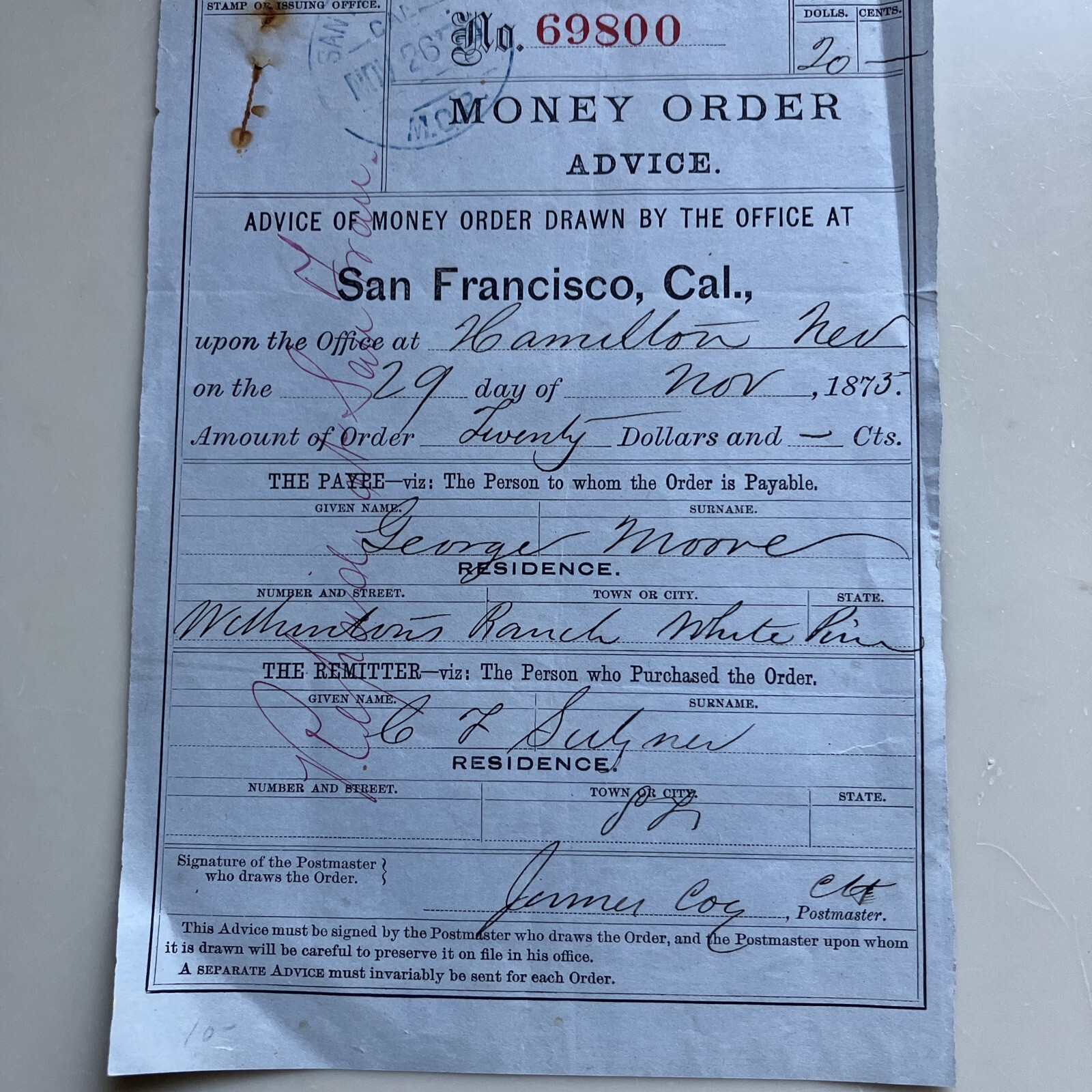 Hamilton Nevada Money Order eBay