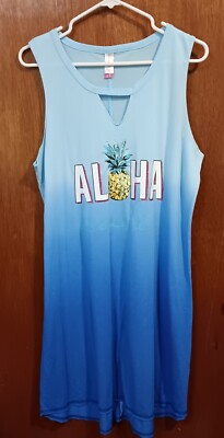 No Boundaries Sleepwear Woman's Aloha Beaches Nightshirt Size XL 16-18