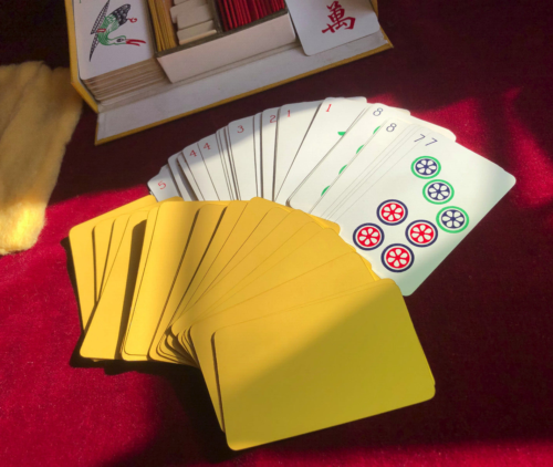 Carte da gioco pre-WW2 Mahjong Set De La Rue scatola originale completo Mah Jong 1923 - Foto 6 di 23