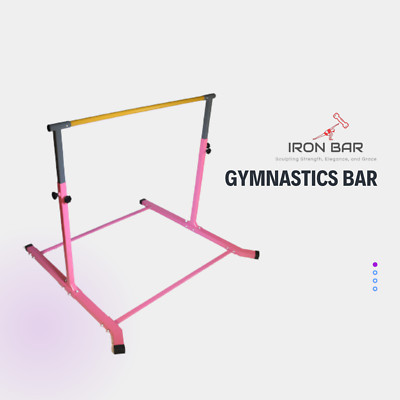 Iron Bar Adjustable Gymnastics Bar Kip Bar for Children Ages 3-15 with Gym Bar