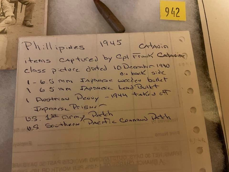 WW2 Japanese captured relics and U.S. Patches riker box(Very nice ...