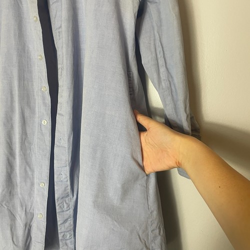 American Apparel Cotton Blue Shirt Dress with Pockets Size XS/S - Picture 5 of 10