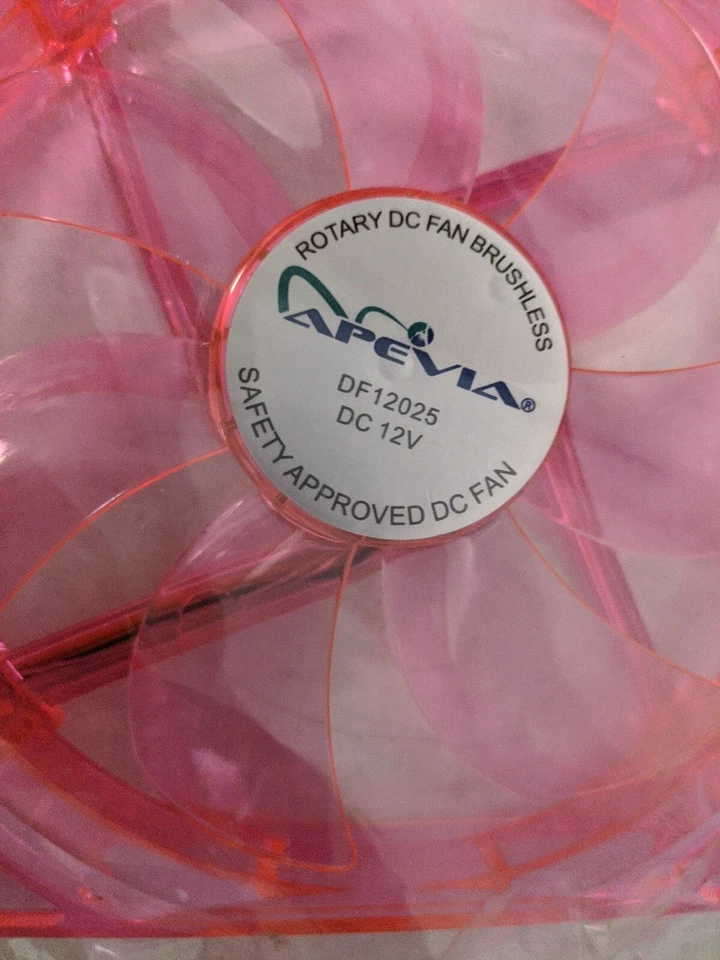 APEVIA  CF12SL-URED - DF12025 DC 12V PINK - Image 4 of 4