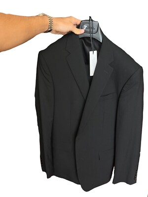 Versace Collection Men's Wool Blend 2 Piece Suit Size 50 Euro Black New