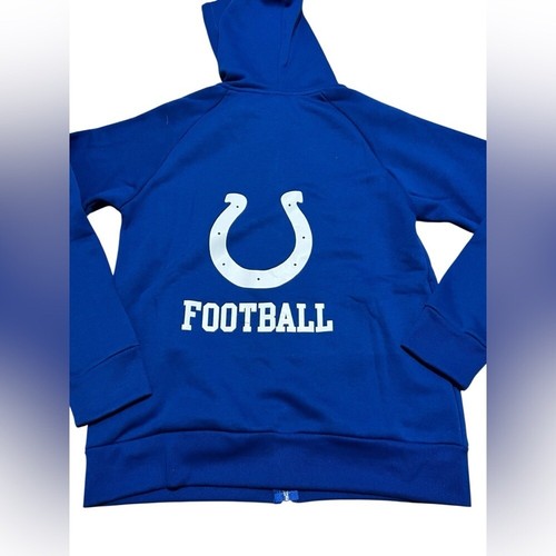 Indianapolis Colts NFL team apparel men's zip up Hoodie blue size small FOCO - Picture 3 of 12