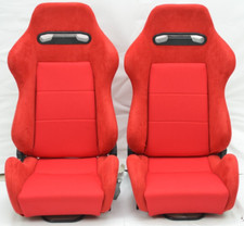 All Out Fab Dc2 Ek9 Itr Ctr Sr3 Style Reclinable Seats Red 2pcs Sliders New
