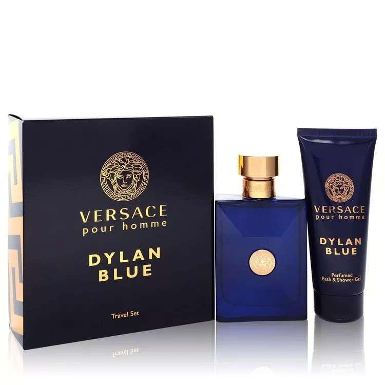 VERSACE DYLAN BLUE Versace for men 0.8 OZ New Gift Set