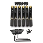 6 Strings Headless Electric Guitar Bridge Fanned Fret–Single Fixed Bridges Black