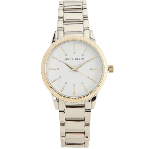 Anne Klein Women's Watch Quartz White Dial Silver Tone Steel Bracelet 3057WTTT