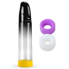 LeLuv Programmable Smart iPump Wireless Rechargable Penis Pump with 3 Sleeves