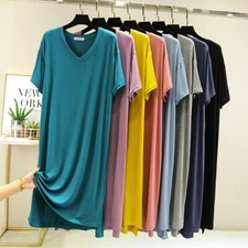 Women Short Sleeve Nightshirt Sleep Shirt Tee Pajama Top Dress T-Shirt Nightgown