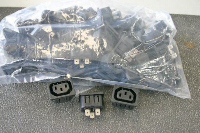 50 Pieces 6600.4315 Schurter 6600-4315 Snap-In IEC C13 Socket 15A 250V NOS