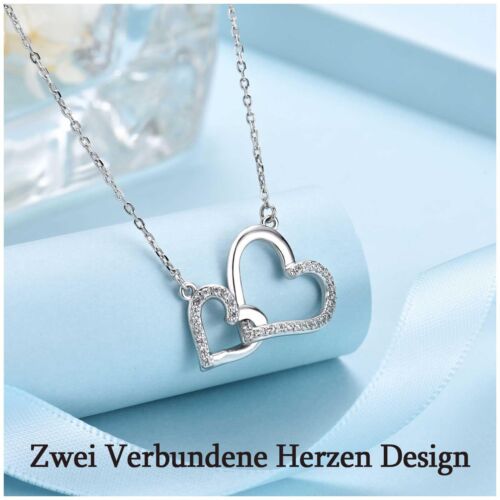 FAOMZQ Mama Tochter Geschenk, Mutter und Tochter Kette Sterling Silber Verbunden - Bild 7 von 7