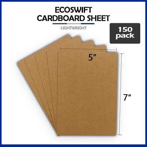 150 5x7 "EcoSwift" Brand Chipboard Cardboard Craft Scrapbook Scrapbooking Sheets - Picture 1 of 6