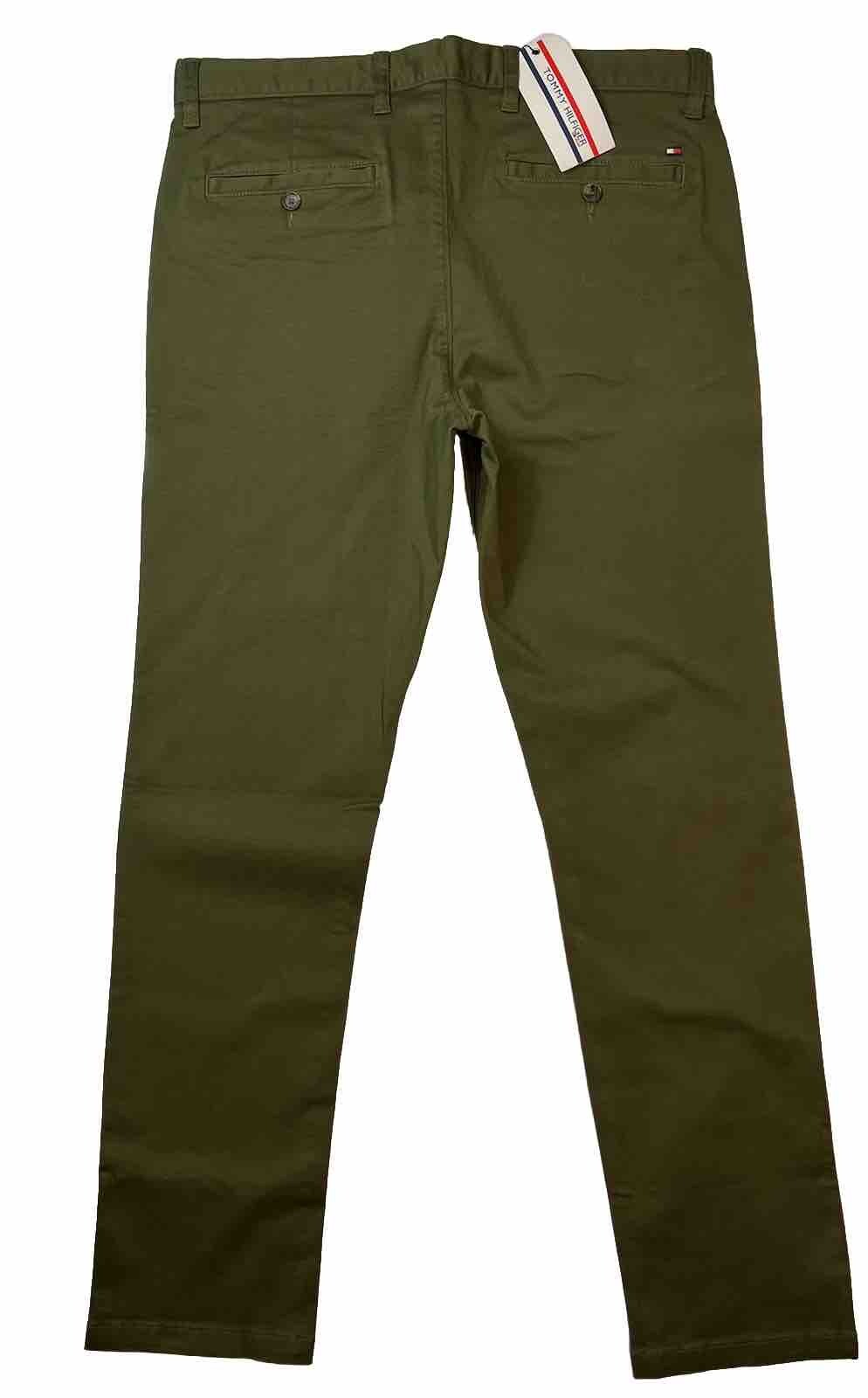 Tommy Hilfiger 1985 Denton Flex Pima Chino  Army Green Size W34 L30 RRP£125 image 8