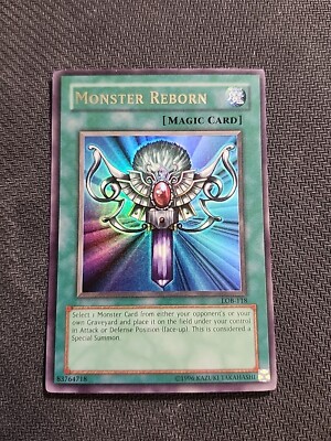 MONSTER REBORN - LOB-118 - Ultra Rare Holo Foil Card YuGiOh | eBay